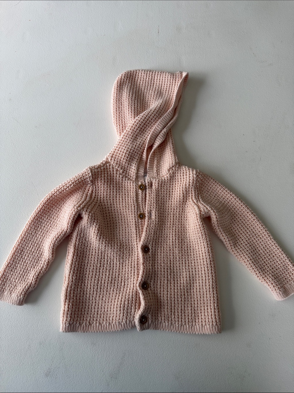 Carter's - Peach Knit Hooded Sweater